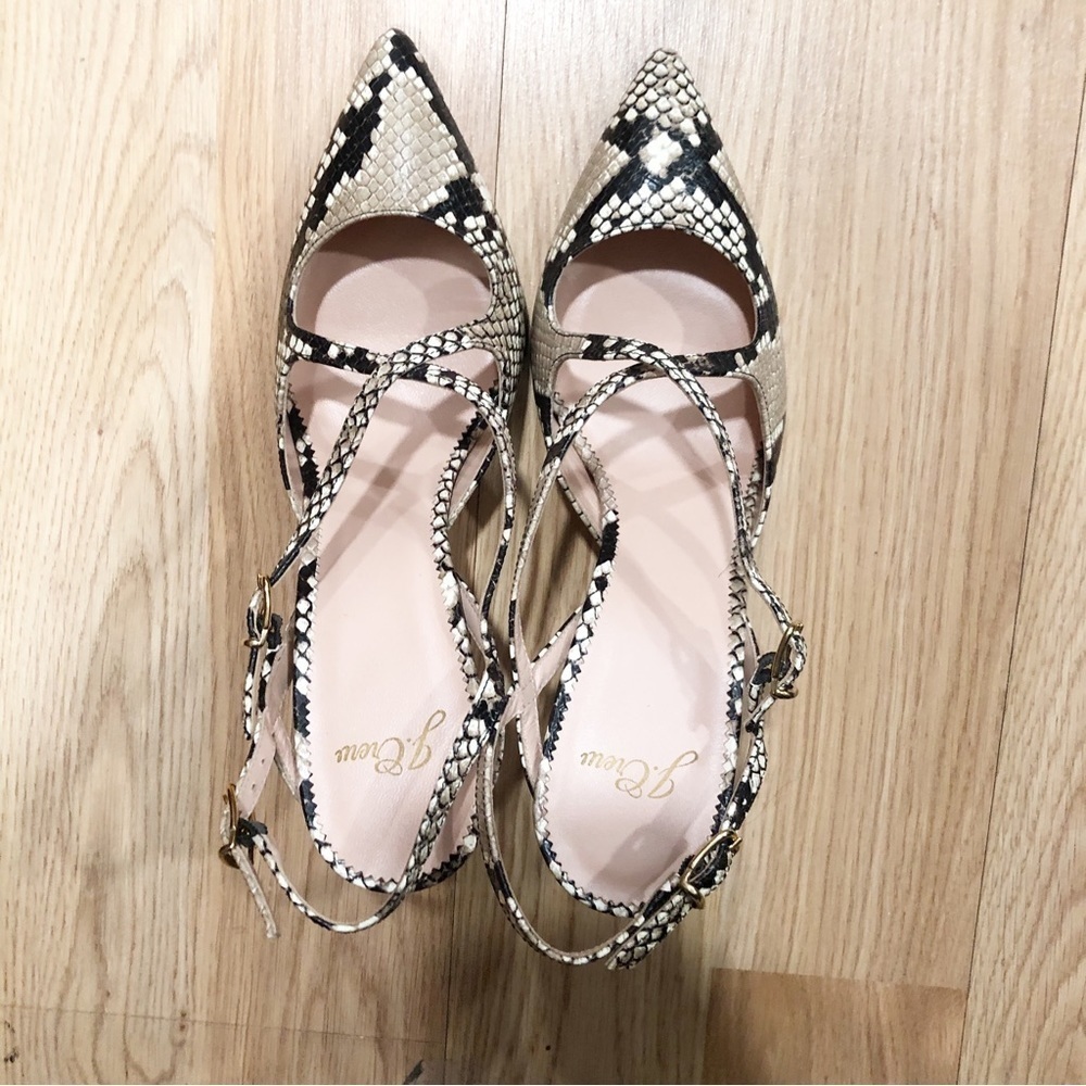 J.Crew Women’s Strappy‎ Elsie pumps in snake-embossed leather - Picture 2 of 9